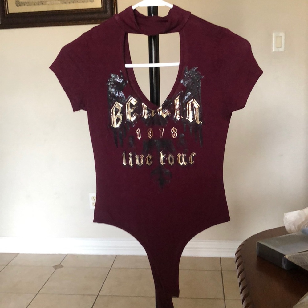maroon bodysuit